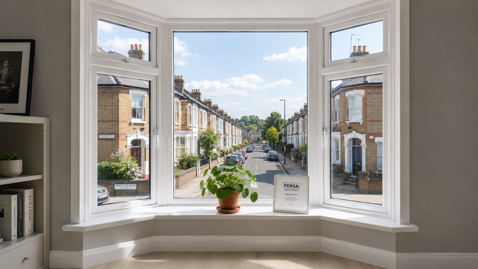 Newly installed uPVC bay window with double glazing in a Mitcham CR4 home - RY Glazing